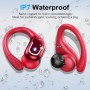 Wireless Sports Headphones Bluetooth 5.4, 75H Autonomy, HD Mic, HiFi Stereo, Noise Cancelling ENC, IP7 Waterproof, Blue
