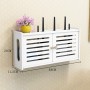 Jonikuper Router inalámbrico, caja de almacenamiento, caja de almacenamiento WiFi de montaje en pared, decoración de pared,