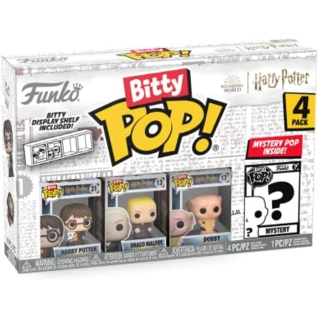 Funko Bitty Pop! Harry Potter - Harry Potter™, Draco Malfoy™, Dobby™ Y una Minifigura Misteriosa Sorpresa - 0.9 Inch (2.2 Cm)