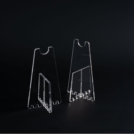 Sleek Design - Soporte acrílico para bicicleta, 2 unidades, solución perfecta para soporte de pies en cualquier lugar que lo