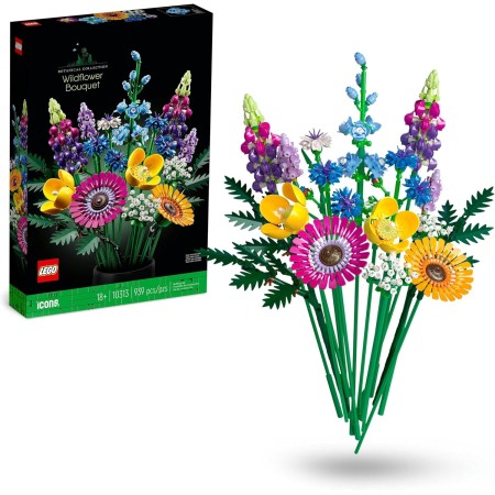LEGO Botanical Ramo de Flores Silvestres Artificiales, Regalo para el Día de la Madre, Manualidades y Maquetas para Construir