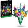LEGO Botanical Ramo de Flores Silvestres Artificiales, Regalo para el Día de la Madre, Manualidades y Maquetas para Construir