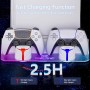 Hosanwell Soporte de Pared para PS5 con Estación de Carga, Compatible con PS5/PS5 Slim Disc & Digital Versión, Estación de Carga