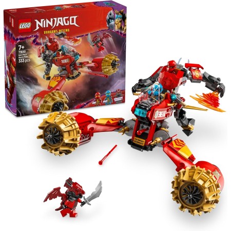 LEGO Ninjago Moto-Meca de la Tormenta de Kai Juguete de Construcción, Juego Ninja con Moto y 3 Minifiguras, Figura Articulada