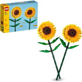 LEGO Botanical Girasoles Kit de Maqueta de Flores Artificiales Amarillas, Regalo del Día de la Madre y para Niñas y Niños de 8+