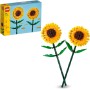 LEGO Botanical Girasoles Kit de Maqueta de Flores Artificiales Amarillas, Regalo del Día de la Madre y para Niñas y Niños de 8+