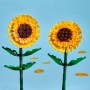 LEGO Botanical Girasoles Kit de Maqueta de Flores Artificiales Amarillas, Regalo del Día de la Madre y para Niñas y Niños de 8+