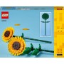LEGO Botanical Girasoles Kit de Maqueta de Flores Artificiales Amarillas, Regalo del Día de la Madre y para Niñas y Niños de 8+