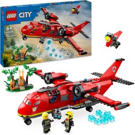 LEGO City Avión de Rescate de Bomberos de Juguete, Regalo de Cumpleaños para Niños y Niñas de 6 Años o Más, Juego de