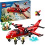 LEGO City Avión de Rescate de Bomberos de Juguete, Regalo de Cumpleaños para Niños y Niñas de 6 Años o Más, Juego de