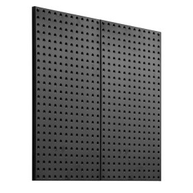VEVOR Paneles Perforados de Metal de 609,6 x 304,8 x 19 mm 2 Paneles, Organizador de Pared de Acero Resistente, para Sala de