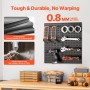 VEVOR Paneles Perforados de Metal de 609,6 x 304,8 x 19 mm 2 Paneles, Organizador de Pared de Acero Resistente, para Sala de