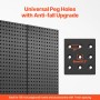 VEVOR Paneles Perforados de Metal de 609,6 x 304,8 x 19 mm 2 Paneles, Organizador de Pared de Acero Resistente, para Sala de