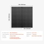 VEVOR Paneles Perforados de Metal de 609,6 x 304,8 x 19 mm 2 Paneles, Organizador de Pared de Acero Resistente, para Sala de
