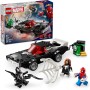 LEGO Marvel Spider-Man vs. Coche Brutal de Venom, Juguete de Construcción de Superhéroes y 3 Minifiguras Inc. Spider-Woman,