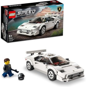 LEGO 76908 Speed Champion Lamborghini Countach, Réplica de Coche de Carreras, Deportivo de Juguete para Niños a Partir de 8