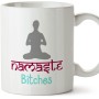 Tazas de desayuno original para regalar adictos al yoga - Regalo para amantes de la meditación y los gatos - Gatitos haciendo