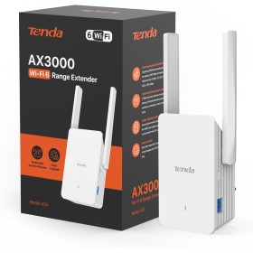 Tenda A33 Repetidor Wi-Fi 6 AX3000, Amplificador Señal WiFi, Doble Banda 2.4 GHz/5GHz, Extensor de Wi-Fi Compatible con Routers,