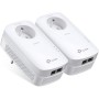 TP-Link Powerline de 2000 Mbps con 2 puertos Gigabit Ethernet y enchufe integrado, 2 kits Powerline - La solución perfecta para