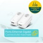 TP-Link Powerline de 2000 Mbps con 2 puertos Gigabit Ethernet y enchufe integrado, 2 kits Powerline - La solución perfecta para