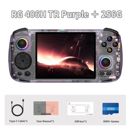 ANBERNIC-consola de juegos portátil RG406H RG 406H, pantalla multitáct