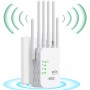 Repetidor WiFi, Potente Amplificador de Señal WiFi, 6 Antenas, 2 Puertos LAN, Modo WiFi Extender/Amplificador/Repetidor/Ap,