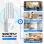 Repetidor WiFi, Potente Amplificador de Señal WiFi, 6 Antenas, 2 Puertos LAN, Modo WiFi Extender/Amplificador/Repetidor/Ap,