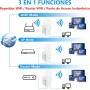 Repetidor WiFi, Amplificador de Señal WiFi, 6 Antenas, 2 Puertos Ethernet, Extensor WiFi, 1200 pies Cobertura 360°, Modos