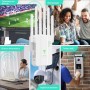 Repetidor WiFi, Amplificador de Señal WiFi, 6 Antenas, 2 Puertos Ethernet, Extensor WiFi, 1200 pies Cobertura 360°, Modos