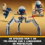 LEGO Star Wars Pack de Combate: Soldado Clon y Droide de Combate, Juguete Infantil, Moto Speeder de Juguete, Figura Tri-Droide y