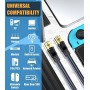 SWECENT Cable Ethernet Cat 8 2Metros, Cable Trenzado-hilo plano Cable LAN 40Gbps 2000MHz con Conector RJ45, Compatible con Steam