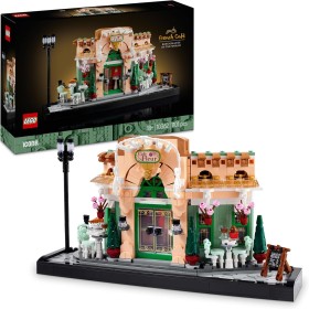 LEGO Icons Cafetería Francesa Maqueta para Construir para Adultos de un Edificio, Decoración para Hogar y Oficina, Fachada
