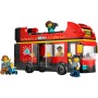LEGO City Autobús Turístico Rojo de Dos Plantas de Juguete con 5 Minifiguras inc. un Bebé para el Juego de Rol, Regalo de