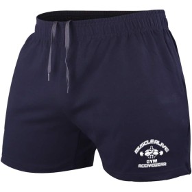 Muscle Alive Hombres Culturismo Gimnasio Rutina de Ejercicio Pantalones Cortos Terry Algodón