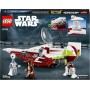 Lego Star Wars Caza Estelar Jedi de OBI-WAN Kenobi, Nave de Juguete de Construcción, Regalo para Niños y Niñas de 7 Años o Más,