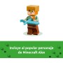 LEGO Minecraft La Armería, Juguete de Construcción de Aventuras y Forja de Armas con Personajes del Videojuego, Minifigura de