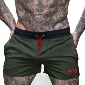 Muscle Alive Hombres Deportes Running 1" Élite División Corriendo Pantalones Cortos con Lado Malla Panel Rápido Seco Shorts
