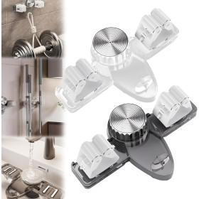 ZANWANXIN Broom Holder Mop Hanger, Mop Hanger Wall Mount, Broom And Mop Holder, Mop Broom Holder Wall Mounted, No punching