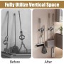 ZANWANXIN Broom Holder Mop Hanger, Mop Hanger Wall Mount, Broom And Mop Holder, Mop Broom Holder Wall Mounted, No punching