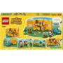 LEGO Animal Crossing Caravana de Gandulio y Tienda de Jardinería Kit de Construcción, Furgoneta de Juguete, Flores y Figuras de