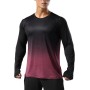 Hombre Camisetas de Running Ropa Corriendo de Manga Larga Secado rápido Reflectante