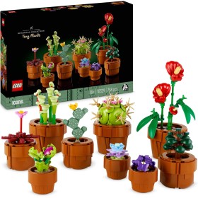 LEGO Botanical Plantas Diminutas con 9 Flores Artificiales para Construir en Maceta de Terracota, Regalo para el Día de la