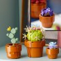 LEGO Botanical Plantas Diminutas con 9 Flores Artificiales para Construir en Maceta de Terracota, Regalo para el Día de la