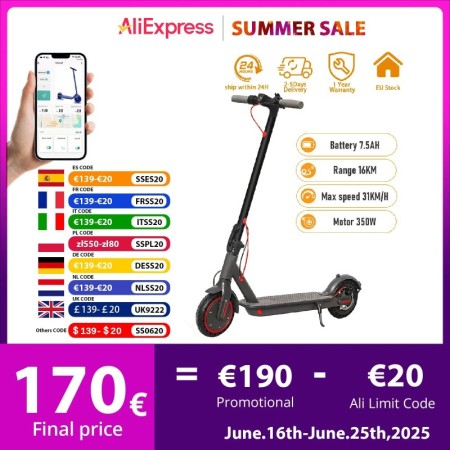 JUICEASE-patinete eléctrico inteligente para adultos, Scooter plegable