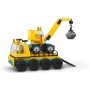 LEGO 60391 City Camiones de Construcción y Grúa con Bola de Demolición, Excavadora de Juguete, Camión Basculante y Vehículos de
