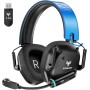 WESEARY WG4 Cascos Gaming Inalambricos, Auriculares Gaming de 2.4G para PS5, PS4, PC, Switch, Mobile, Sonido Estéreo Auriculares