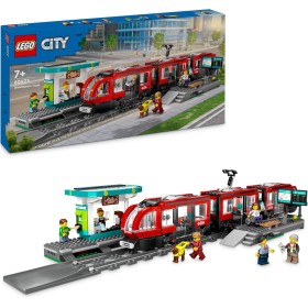 LEGO City Tranvía y Estación del Centro, Regalo para Niños y Niñas de 7 Años o Más Fans de los Trenes de Juguete, 6 Minifiguras