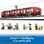 LEGO City Tranvía y Estación del Centro, Regalo para Niños y Niñas de 7 Años o Más Fans de los Trenes de Juguete, 6 Minifiguras