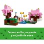 LEGO Minecraft El Jardín de Cerezos en Flor con Animales de Juguete, Figura de Sunny, Sniffer, Zombi y Abejas, Regalo Basado en