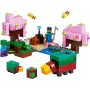 LEGO Minecraft El Jardín de Cerezos en Flor con Animales de Juguete, Figura de Sunny, Sniffer, Zombi y Abejas, Regalo Basado en